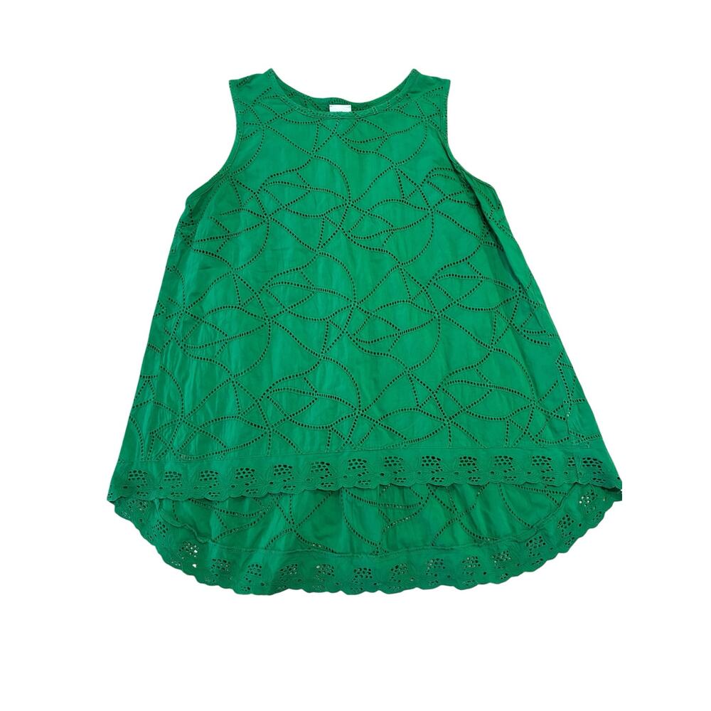 Cabi Gemma Eyelet Sleeveless Cotton Top Cottagecore